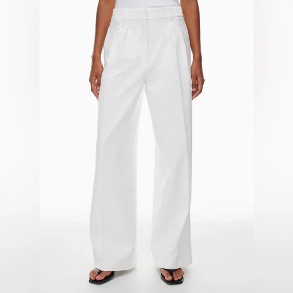 Aritzia Babaton Founder Pant Softly Structured Ultra Wide Leg Pleated Pants NWT - Picture 2 of 10